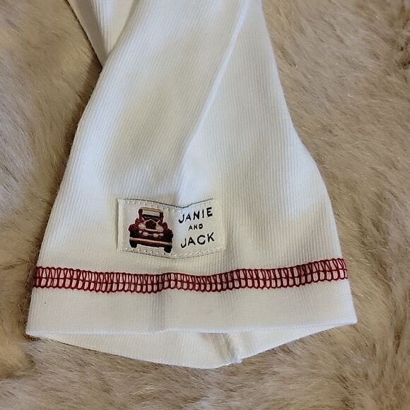 JANIE AND JACK ANTIQUE RED TRUCK WHITE LONG-SLEEVE TEE, SIZE 12-18 MONTHS, NEW! - Picture 6 of 9